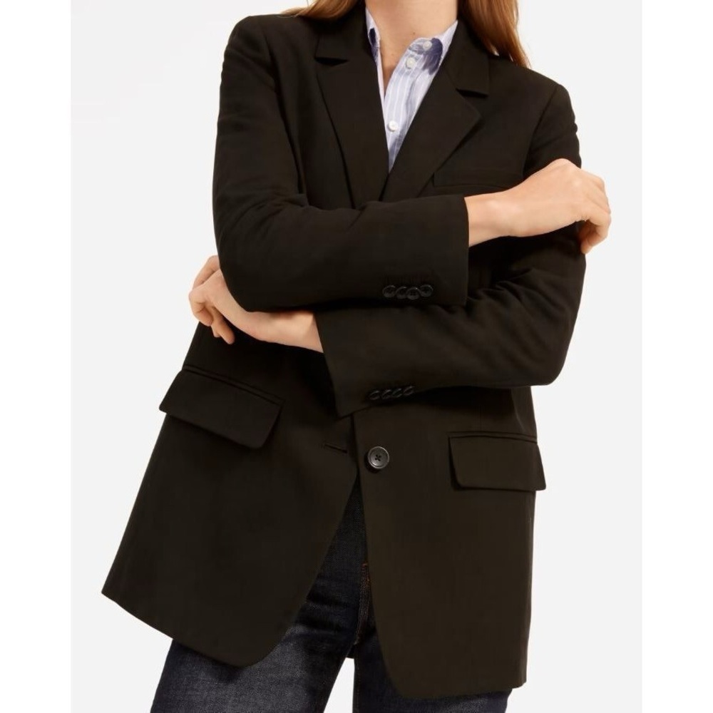 Everlane black oversized linen blazer NWOT